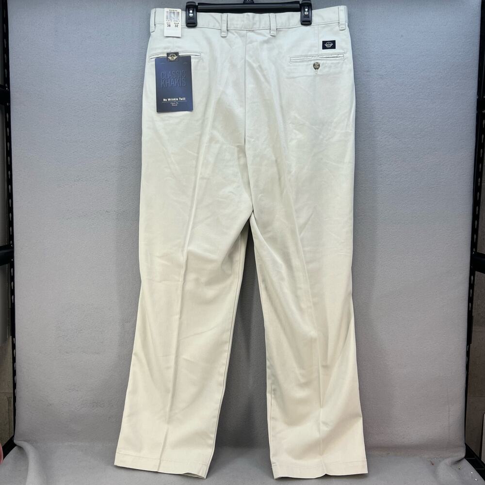 NWT Dockers Khaki Pants Men's 38X32 Classic Fit Pleated Front No Wrinkle Twill - Picture 10 of 16